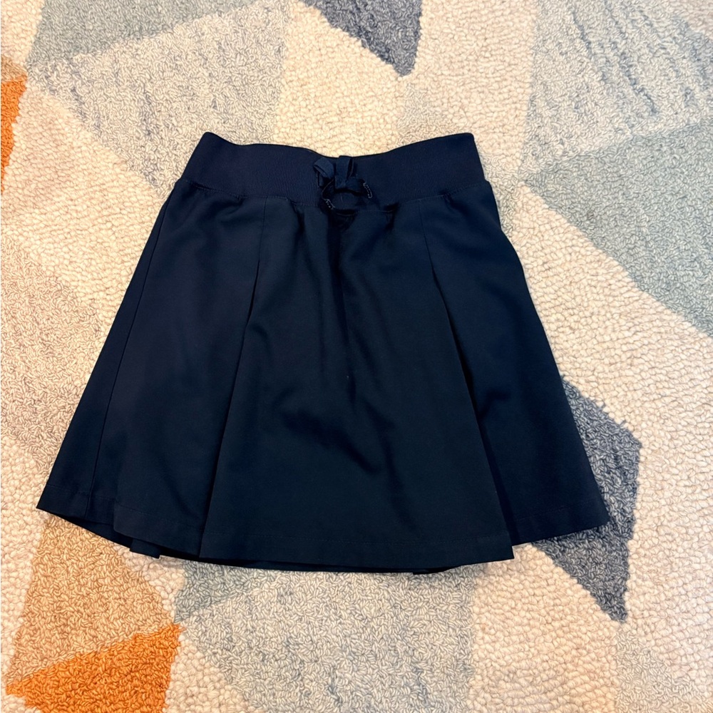 French Toast Navy Mini Pleated Skort